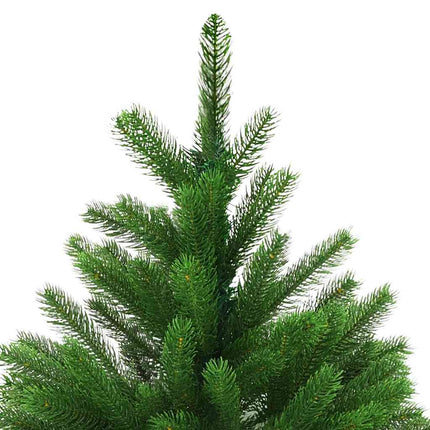 Belyst plastgran med kulor 120 cm grön