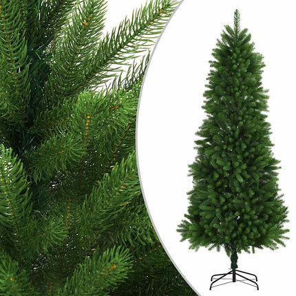 Belyst plastgran med kulor 240 cm grön
