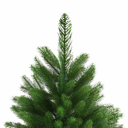 Belyst plastgran med kulor 240 cm grön