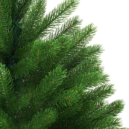 Belyst plastgran med kulor 240 cm grön