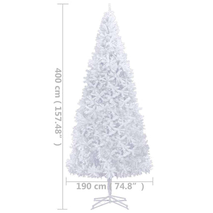Belyst plastgran 400 cm vit