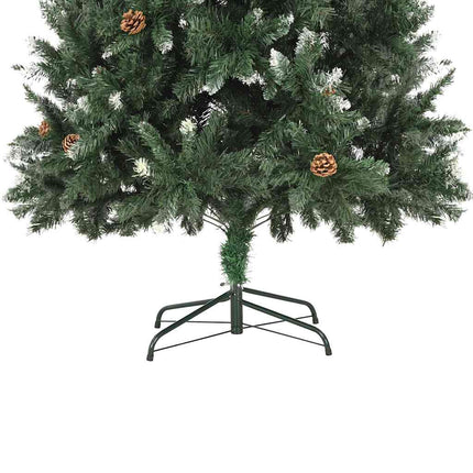 Belyst plastgran med kulor 210 cm