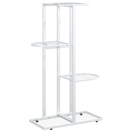 Växtställ med 4 hyllor 43x22x76 cm vit metall