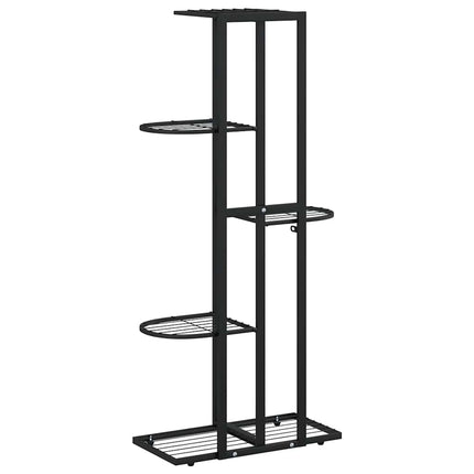 Växtställ med 5 hyllor 43x22x98 cm svart metall