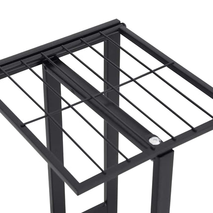 Växtställ med 5 hyllor 43x22x98 cm svart metall