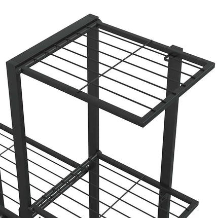 Växtställ 94,5x25x88 cm svart metall