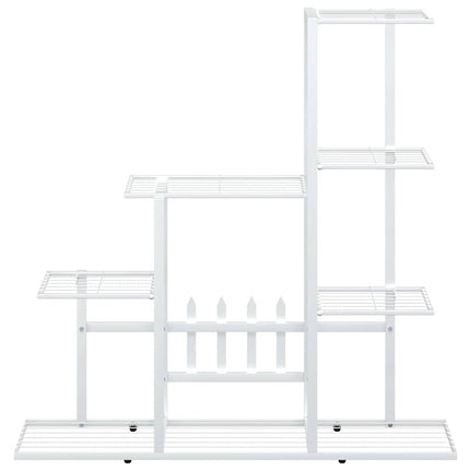Växtställ 94,5x25x88 cm vit metall