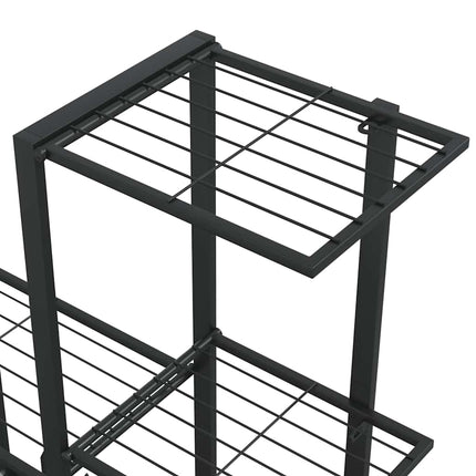 Växtställ på hjul 94,5x25x92,5 cm svart metall