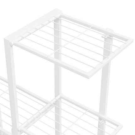 Växtställ på hjul 94,5x25x92,5 cm vit metall