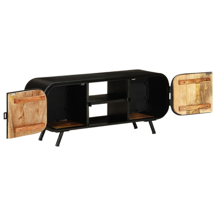 TV-bänk 110x30x45 cm grovt mangoträ