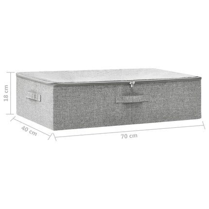 Förvaringslåda tyg 70x40x18 cm grå