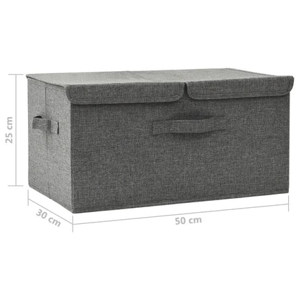 Förvaringslåda tyg 50x30x25 cm antracit