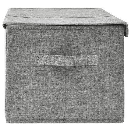 Förvaringslåda tyg 50x30x25 cm grå
