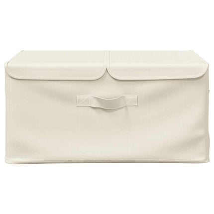 Förvaringslåda tyg 50x30x25 cm gräddvit