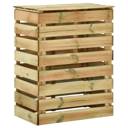 Ribbad trädgårdskompost 3 st 80x50x100 cm impregnerad furu