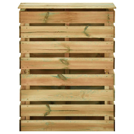 Ribbad trädgårdskompost 3 st 80x50x100 cm impregnerad furu