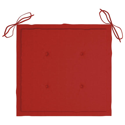 Trädgårdsstolar med dynor 4 st massiv teak