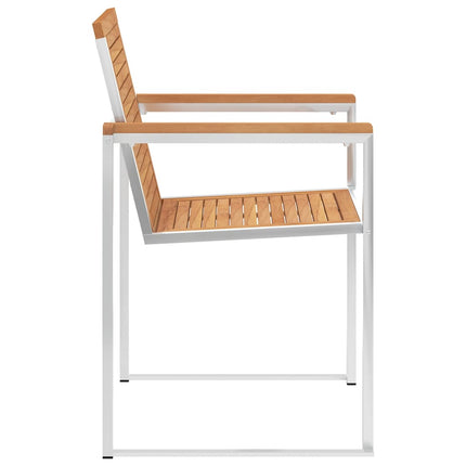 Trädgårdsstolar med dynor 4 st massiv teak