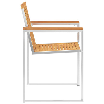 Trädgårdsstolar med dynor 8 st massiv teak