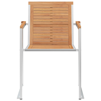 Trädgårdsstolar med dynor 8 st massiv teak