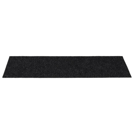 Trappmattor självhäftande 15 st 60x25 cm svarta rektangulära
