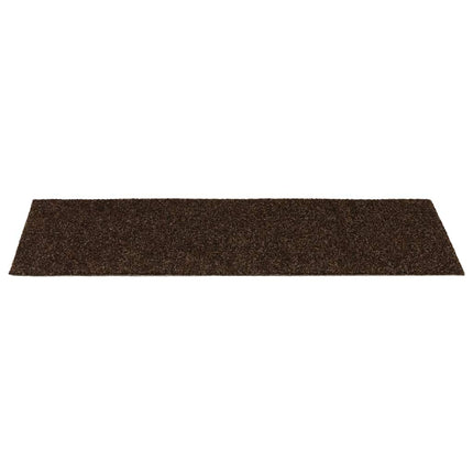 Trappmattor självhäftande 15 st 60x25 cm bruna rektangulära