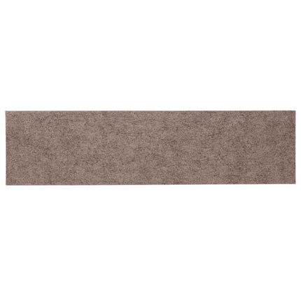 Trappmattor självhäftande 15 st 76x20 cm ljusbruna rektangulära