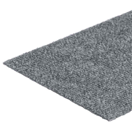 Trappmattor självhäftande 15 st 76x20 cm ljusgrå rektangulära