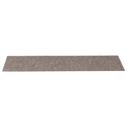 Trappmattor självhäftande 15 st 76x20 cm beige rektangulära