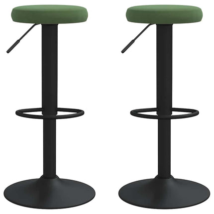 Barstolar 2 st mörkgrön sammet