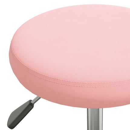 Snurrstol för kontor rosa sammet