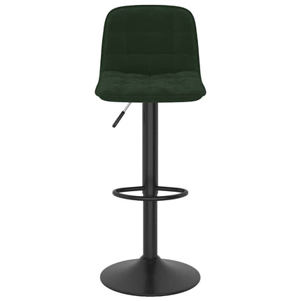 Barstolar 2 st mörkgrön sammet