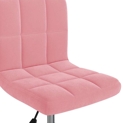 Snurrbar kontorsstol rosa sammet