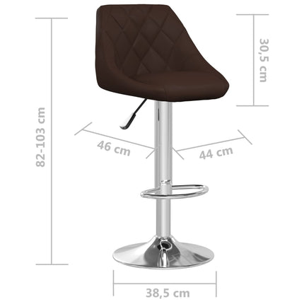 Barstolar 2 st brun konstläder