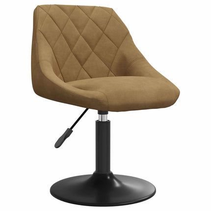 Svängbara matsolsstolar 2 pcs Brun 46 x 44 x 77.5 cm Konstläder