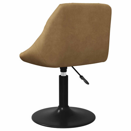 Svängbara matsolsstolar 2 pcs Brun 46 x 44 x 77.5 cm Konstläder