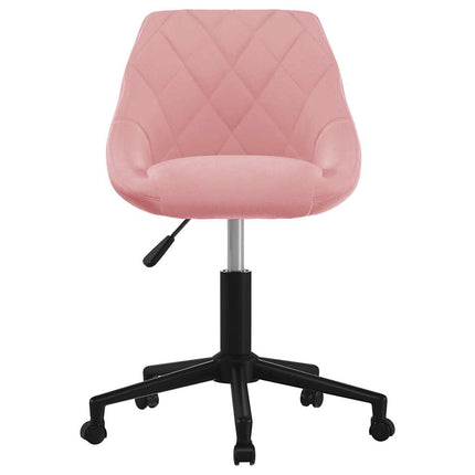 Snurrbar kontorsstol rosa sammet