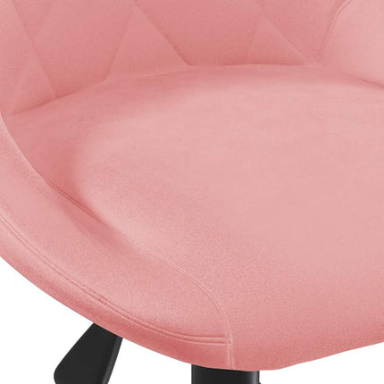 Snurrbar kontorsstol rosa sammet
