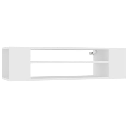 Väggmonterad tv-bänk vit 100x30x26,5 cm konstruerat trä