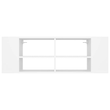 Väggmonterad tv-bänk vit 102x35x35 cm konstruerat trä
