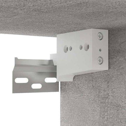 Väggmonterad tv-bänk betonggrå 102x35x35 cm konstruerat trä