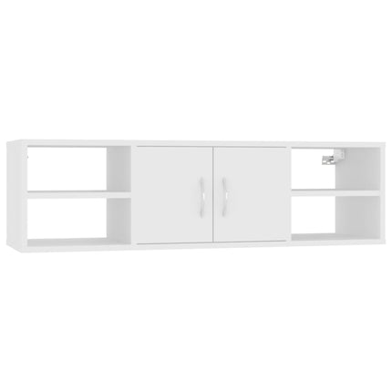 Vägghylla vit 102x30x29 cm konstruerat trä