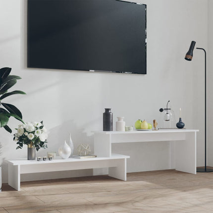 Tv-bänk vit 180x30x43 cm konstruerat trä