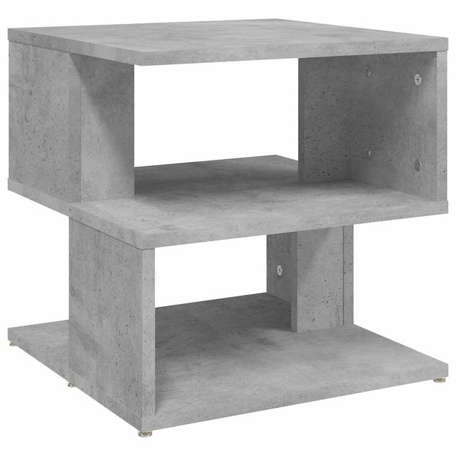 Sidobord betonggrå 40x40x40 cm konstruerat trä