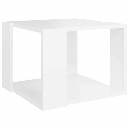 Soffbord vit 40x40x30 cm konstruerat trä