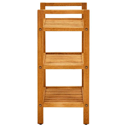 Skohylla med 3 hyllor 50x27x60 cm massiv ek