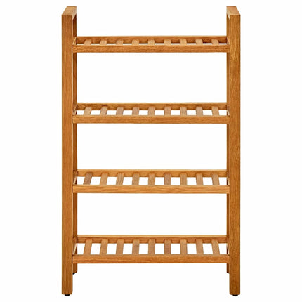 Skohylla med 4 hyllor 50x27x80 cm massiv ek