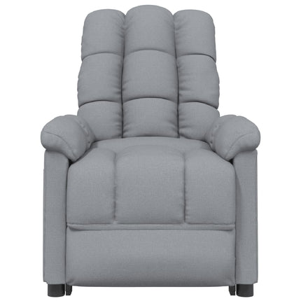 Elektrisk massagefåtölj ljusgrå tyg