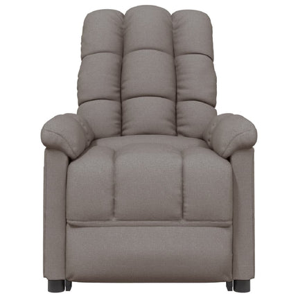 Elektrisk massagefåtölj taupe tyg