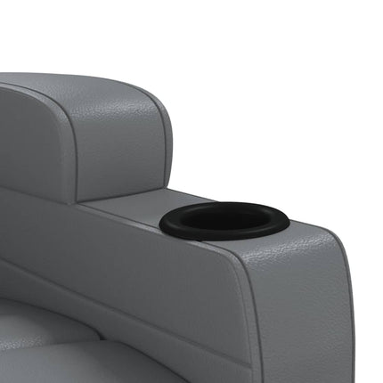 Elektrisk massagefåtölj antracit konstläder